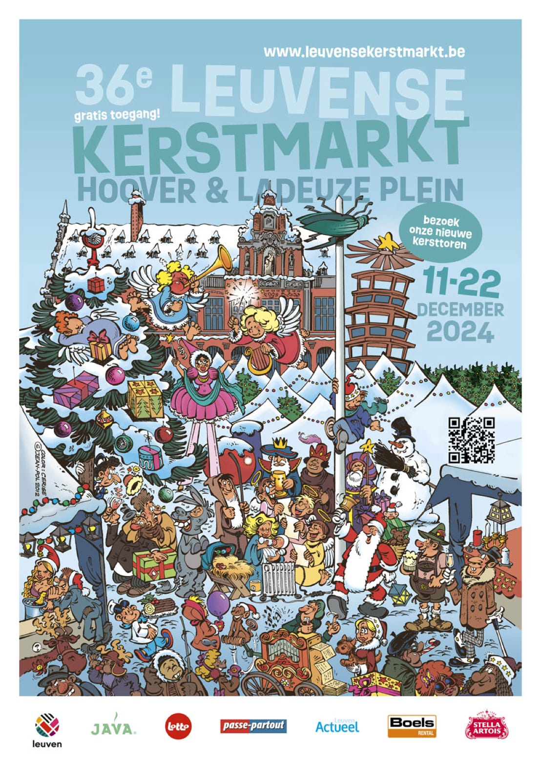 Affiche Leuvense Kerstmarkt 2024